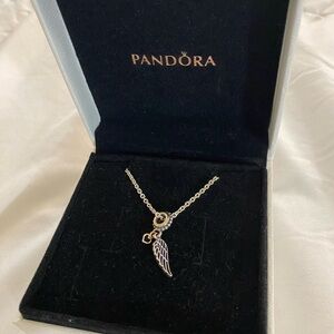 Pandora Silver Wing Charm Necklace